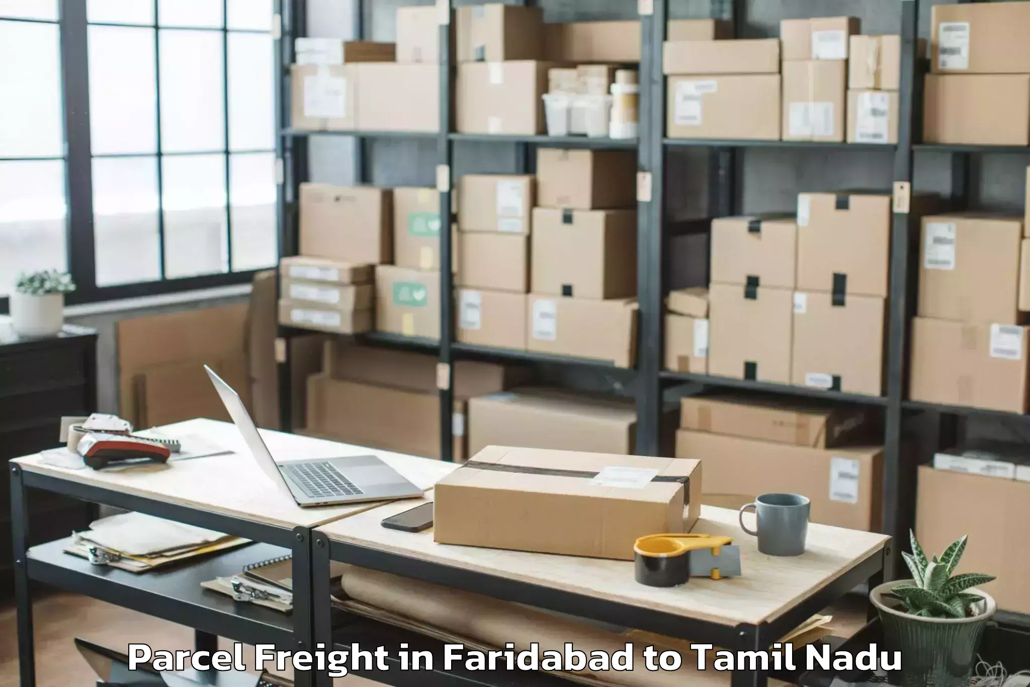 Book Faridabad to Kavalur Parcel Freight Online